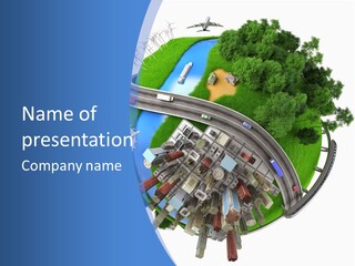 Plane Forest White PowerPoint Template