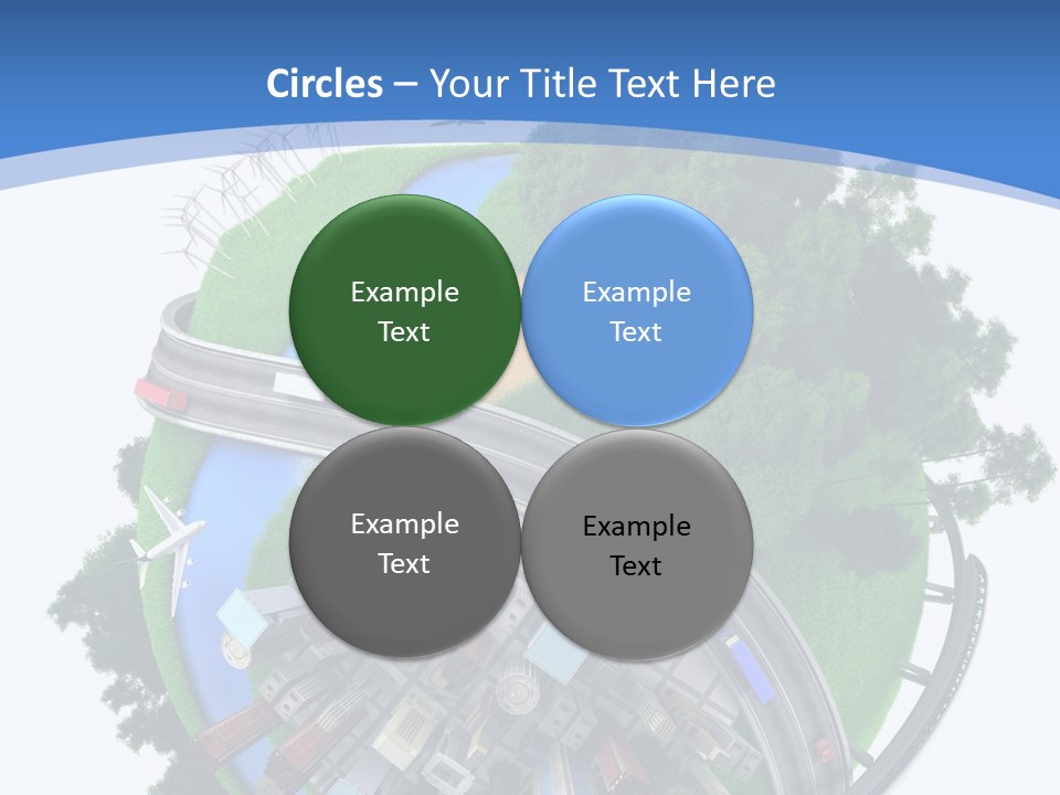 Plane Forest White PowerPoint Template
