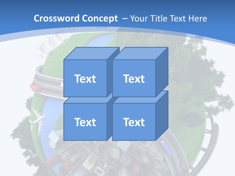 Plane Forest White PowerPoint Template