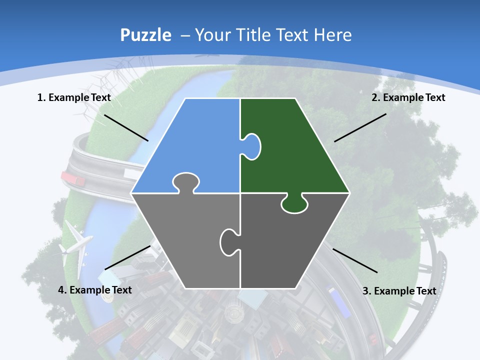 Plane Forest White PowerPoint Template