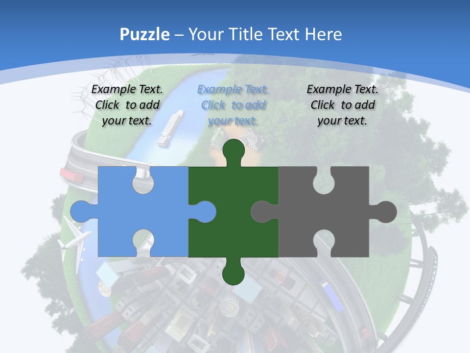 Plane Forest White PowerPoint Template