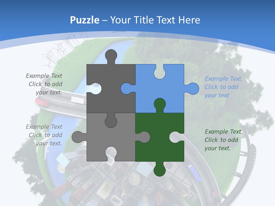 Plane Forest White PowerPoint Template