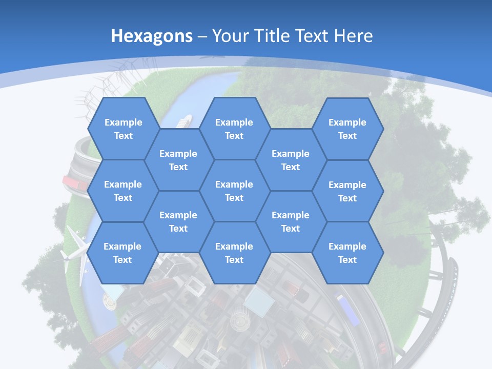 Plane Forest White PowerPoint Template