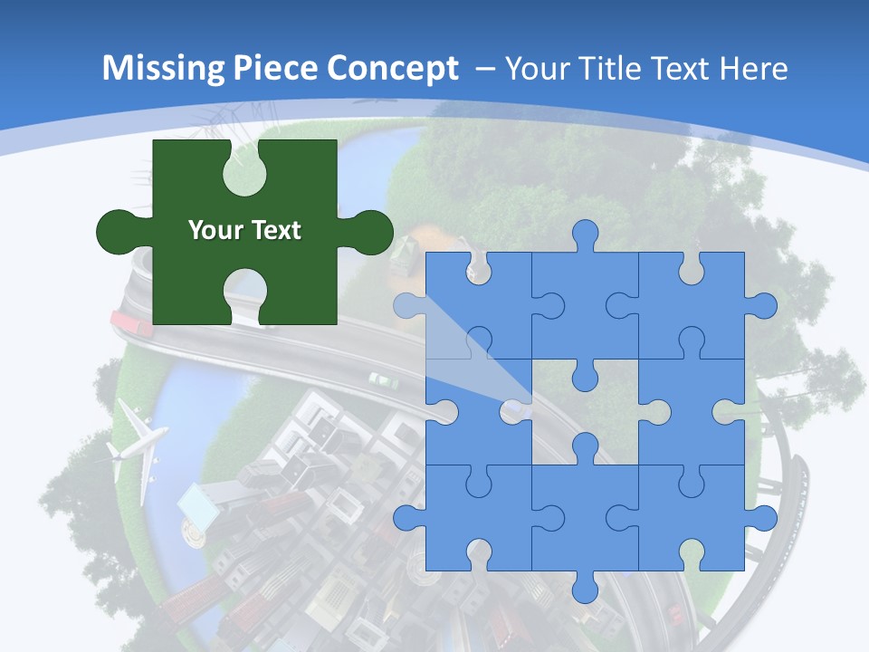 Plane Forest White PowerPoint Template