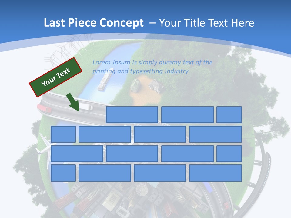 Plane Forest White PowerPoint Template
