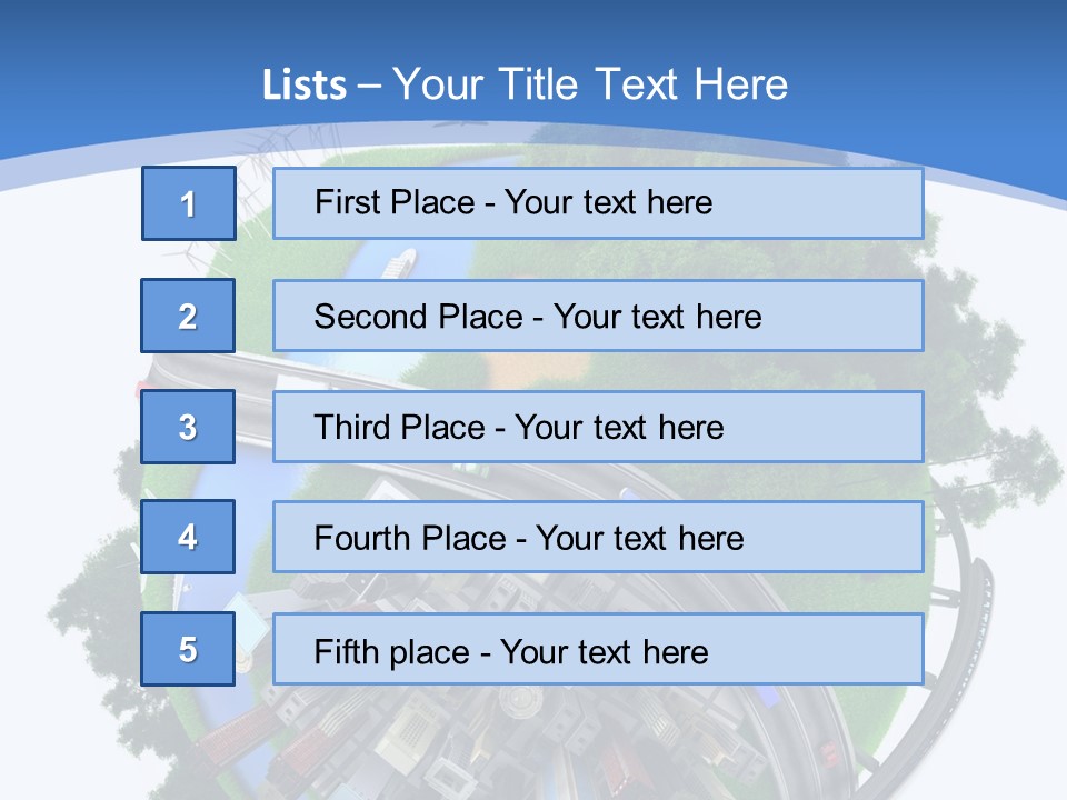 Plane Forest White PowerPoint Template