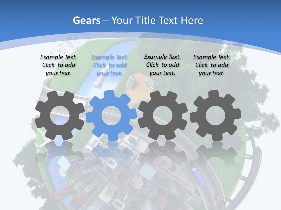 Plane Forest White PowerPoint Template