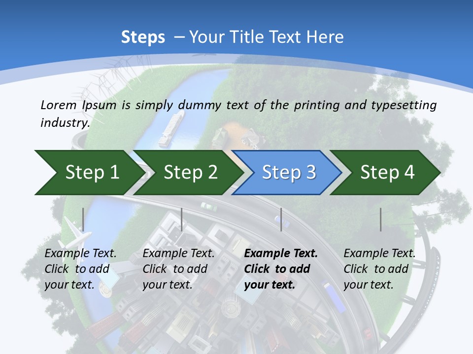 Plane Forest White PowerPoint Template