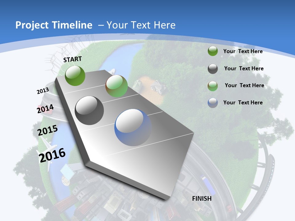 Plane Forest White PowerPoint Template