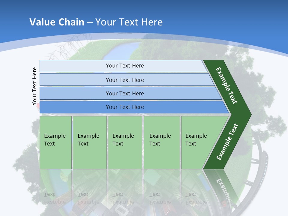 Plane Forest White PowerPoint Template