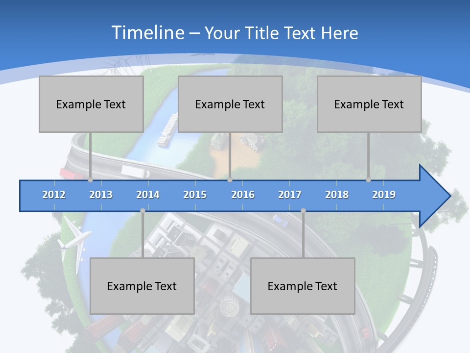 Plane Forest White PowerPoint Template
