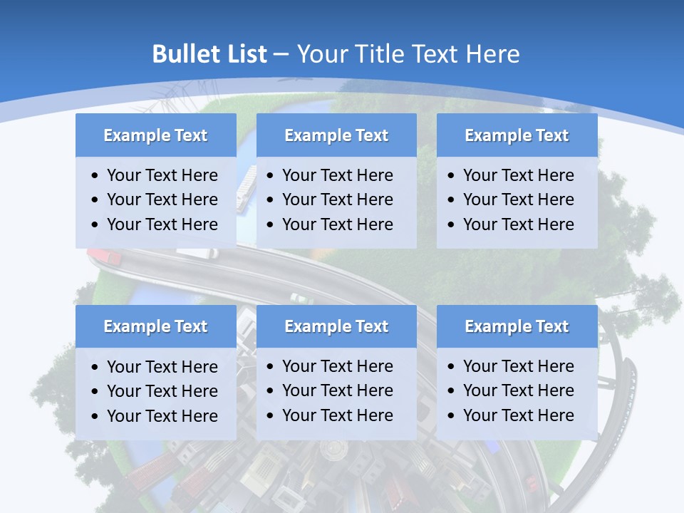 Plane Forest White PowerPoint Template