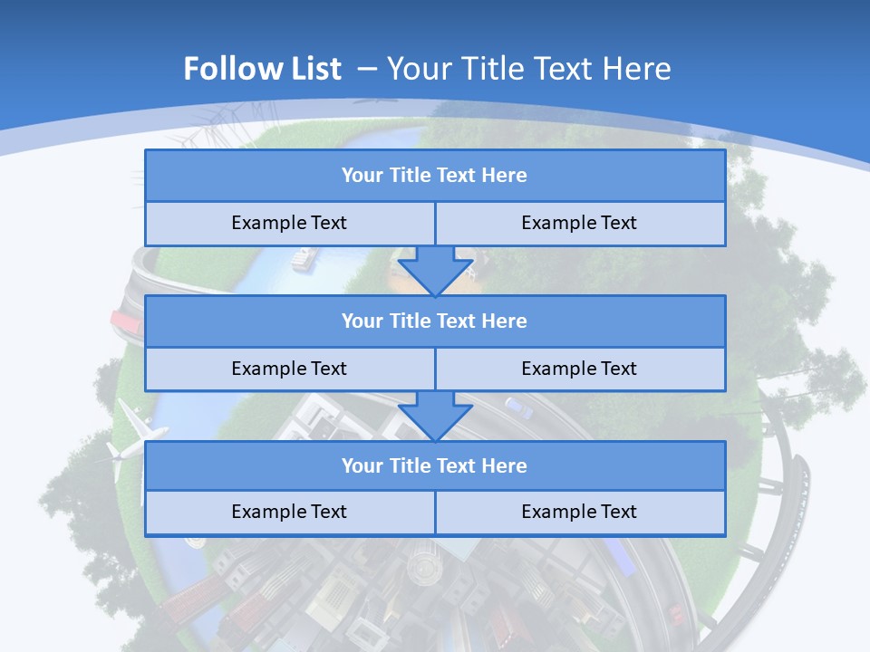 Plane Forest White PowerPoint Template