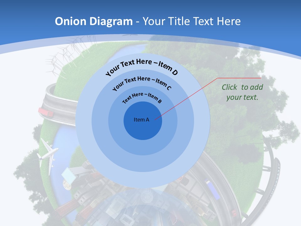 Plane Forest White PowerPoint Template