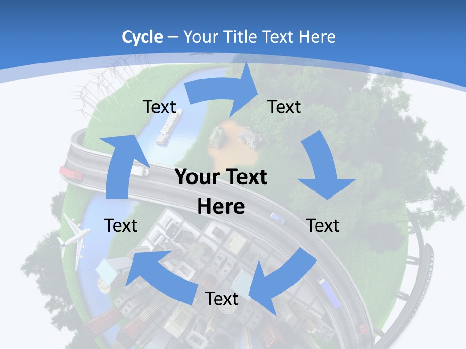 Plane Forest White PowerPoint Template