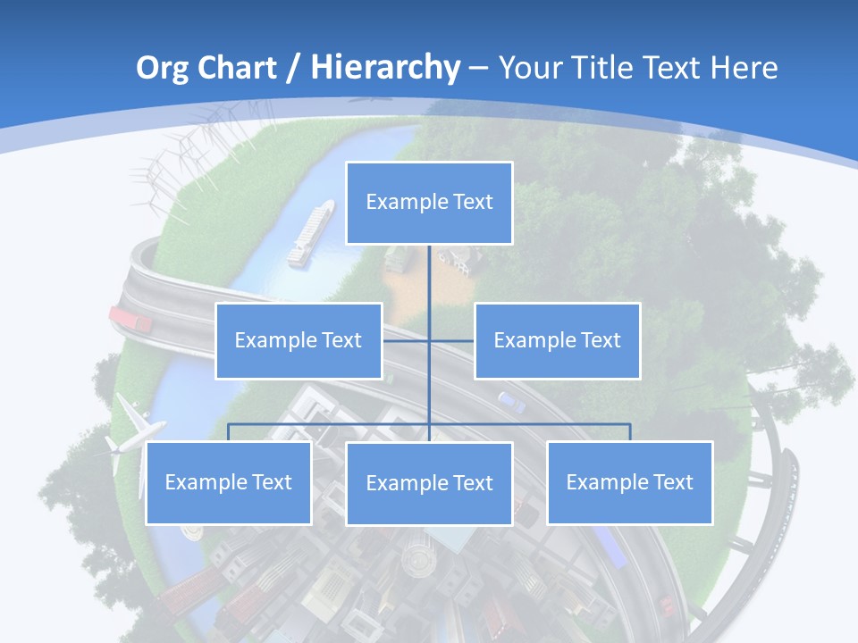 Plane Forest White PowerPoint Template