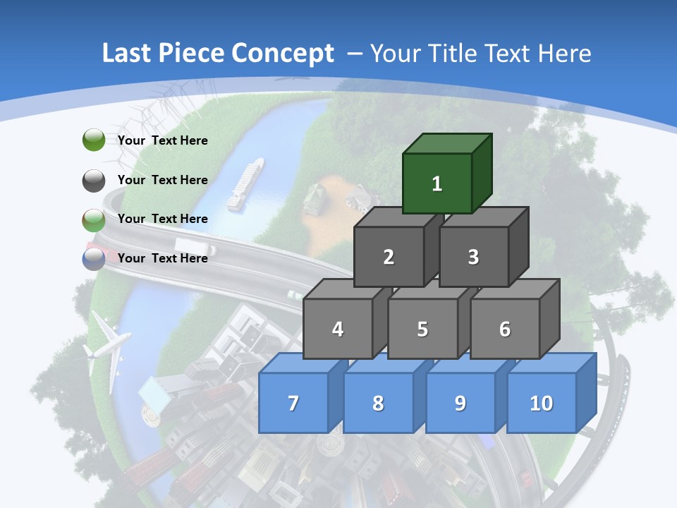 Plane Forest White PowerPoint Template