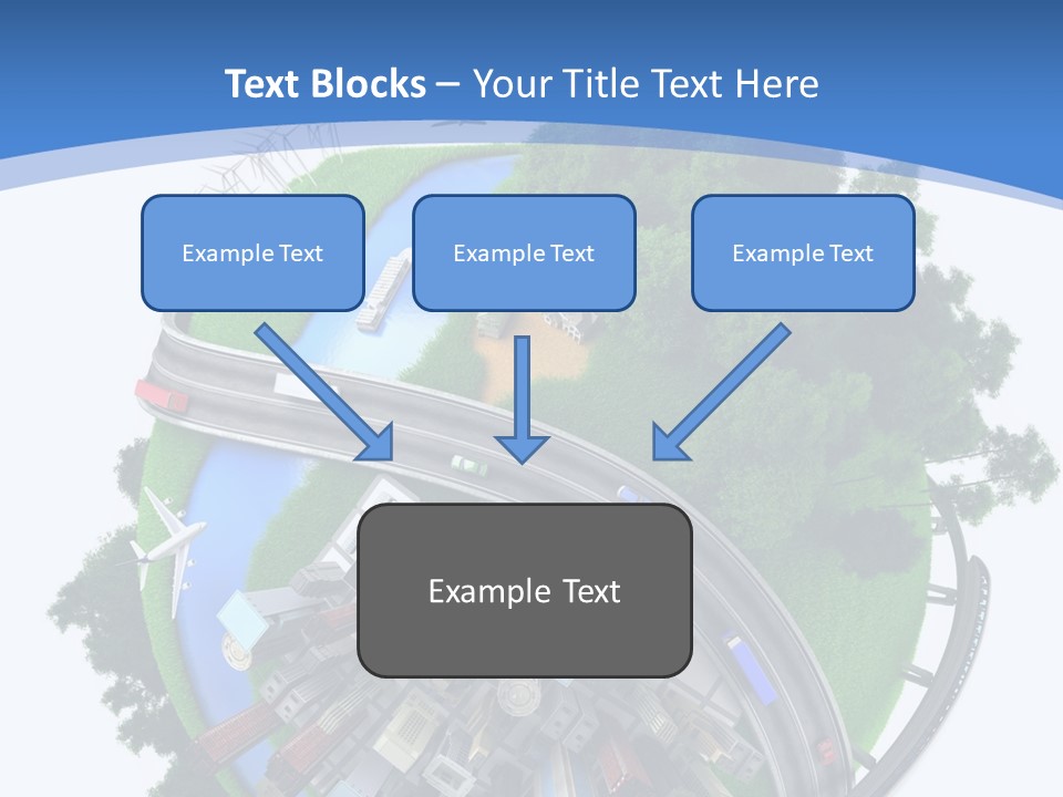 Plane Forest White PowerPoint Template