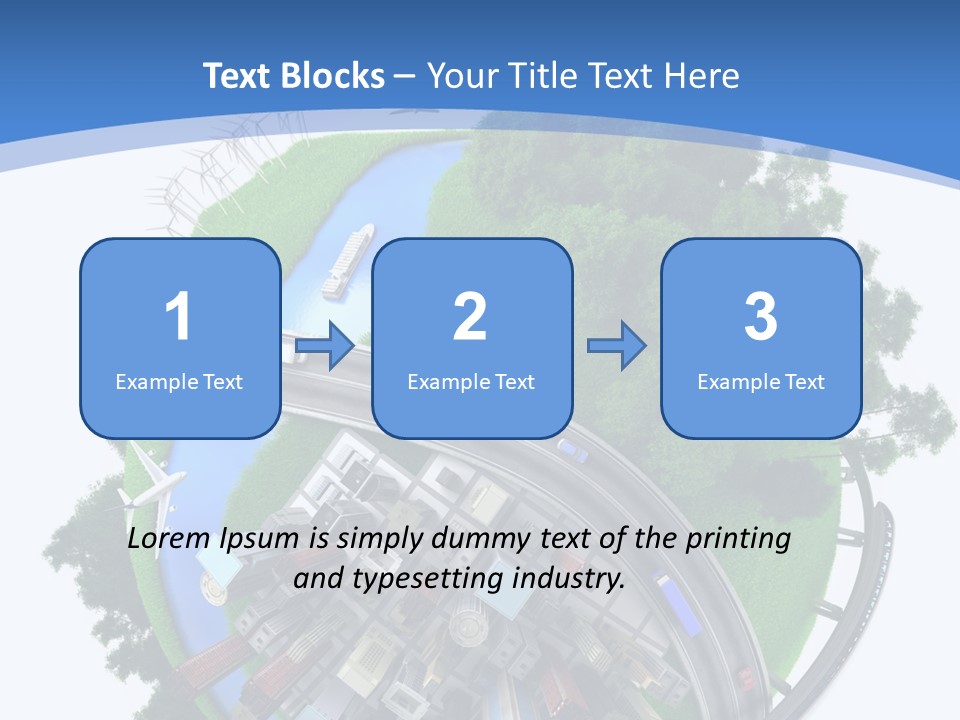 Plane Forest White PowerPoint Template