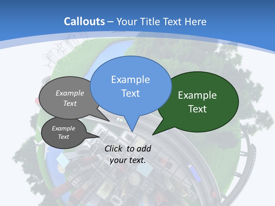 Plane Forest White PowerPoint Template