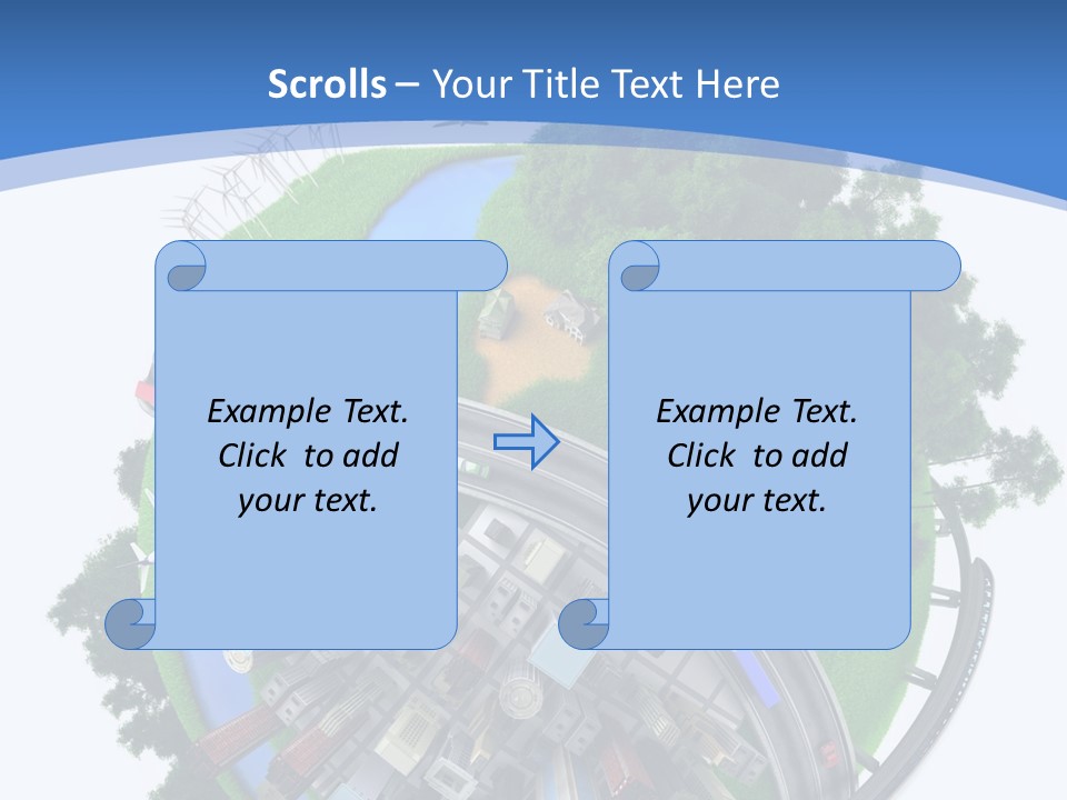 Plane Forest White PowerPoint Template