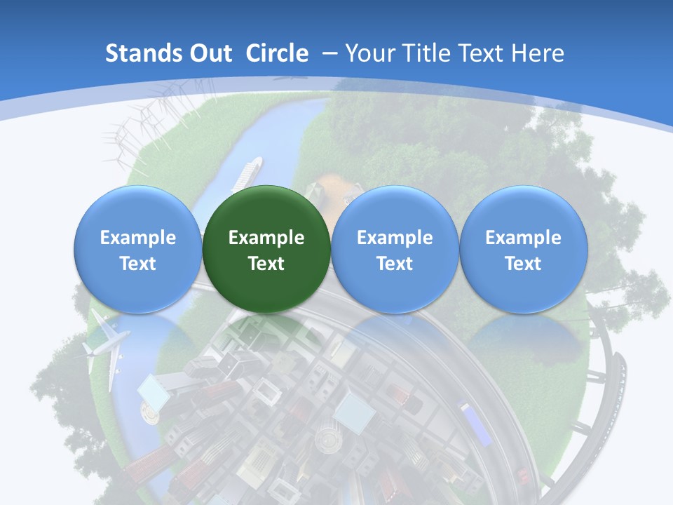 Plane Forest White PowerPoint Template