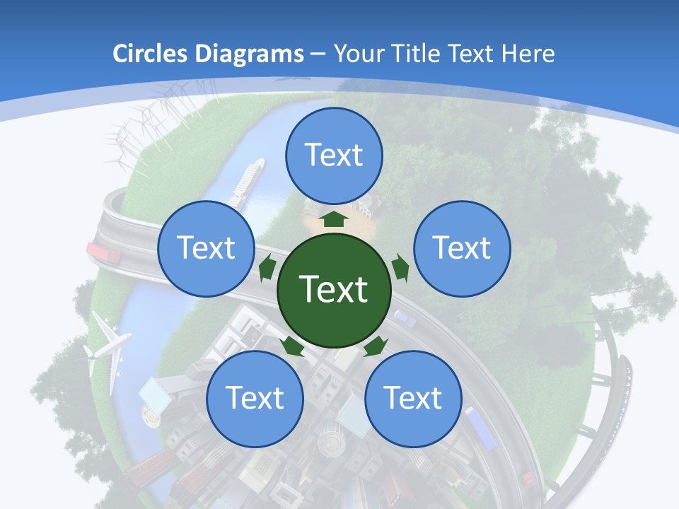Plane Forest White PowerPoint Template