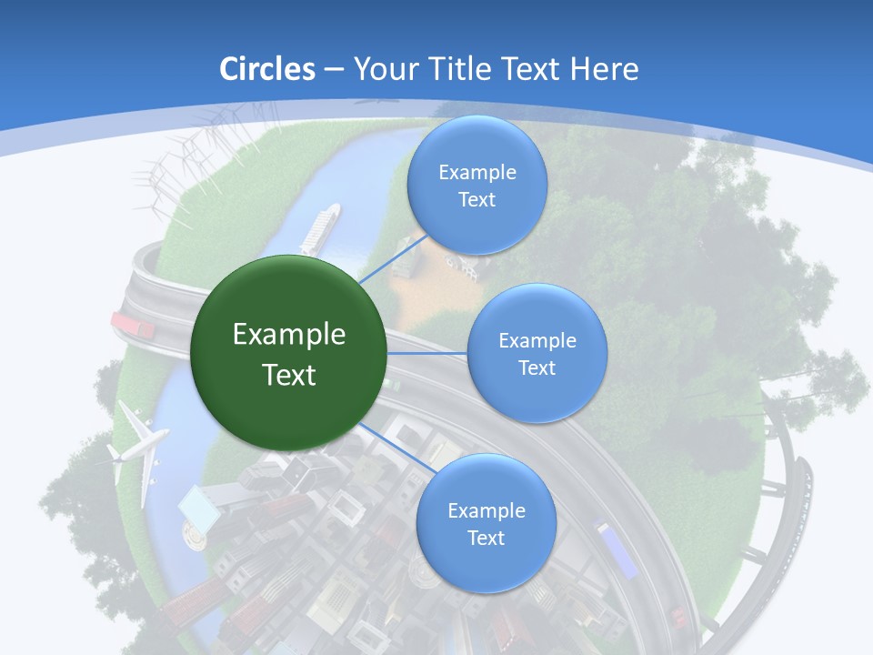 Plane Forest White PowerPoint Template