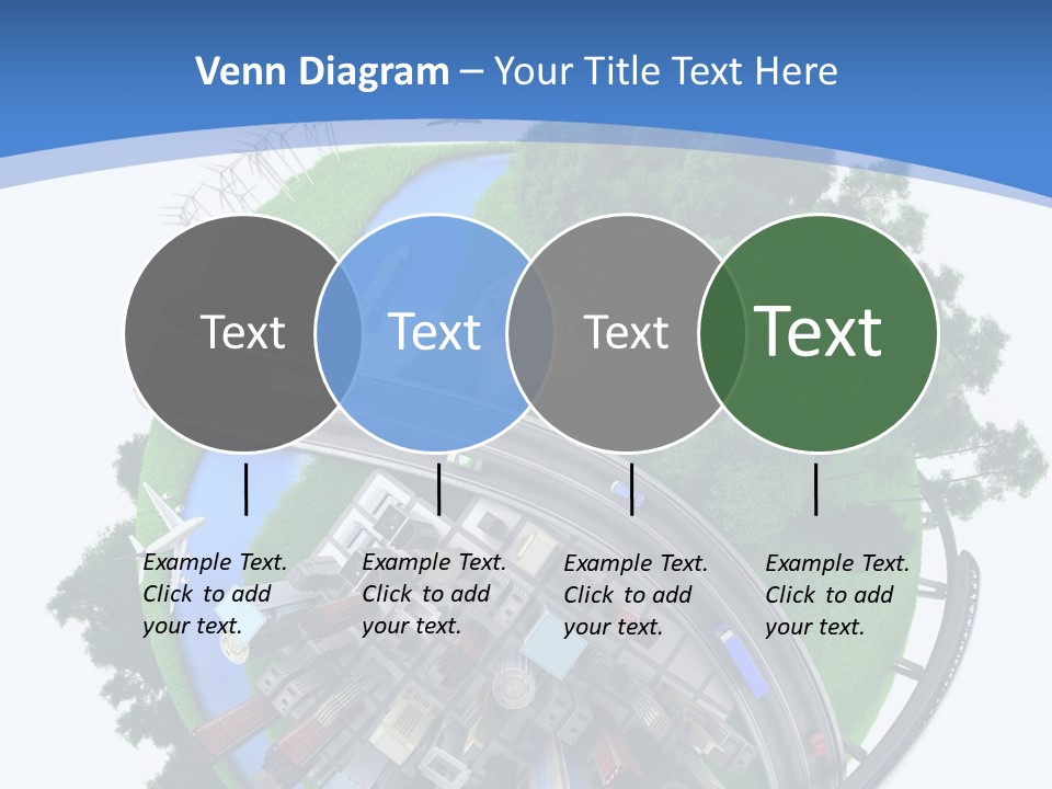 Plane Forest White PowerPoint Template