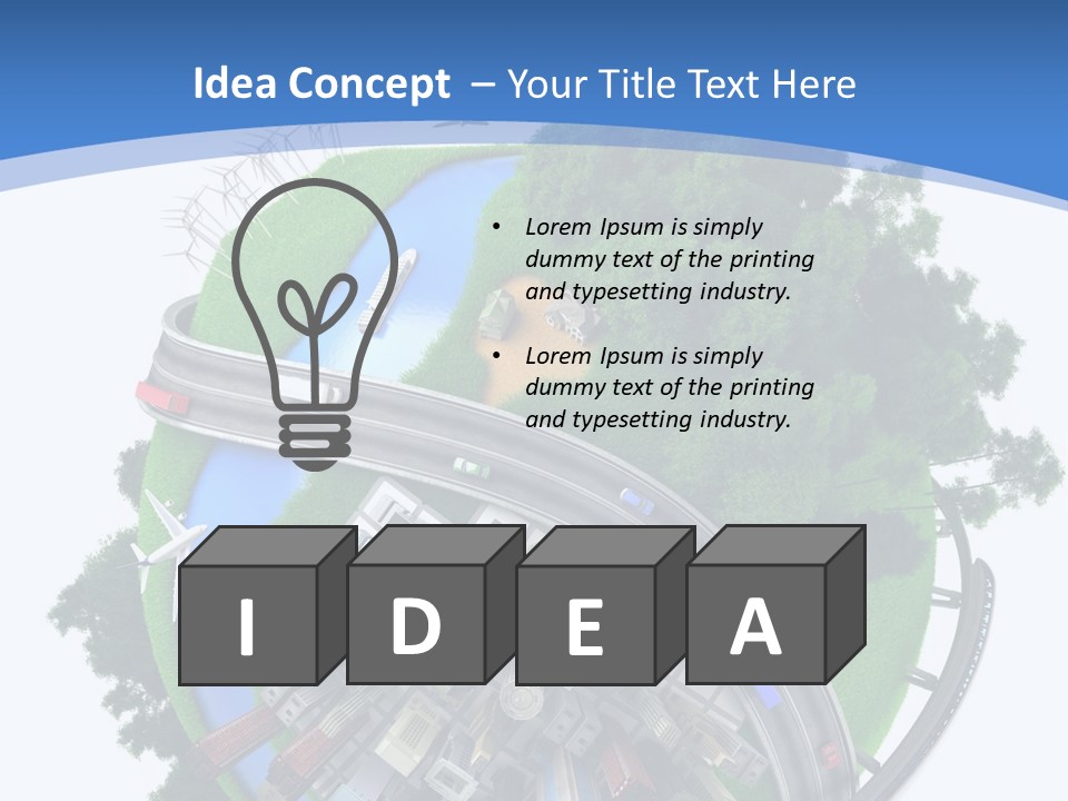 Plane Forest White PowerPoint Template