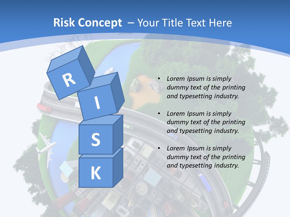 Plane Forest White PowerPoint Template