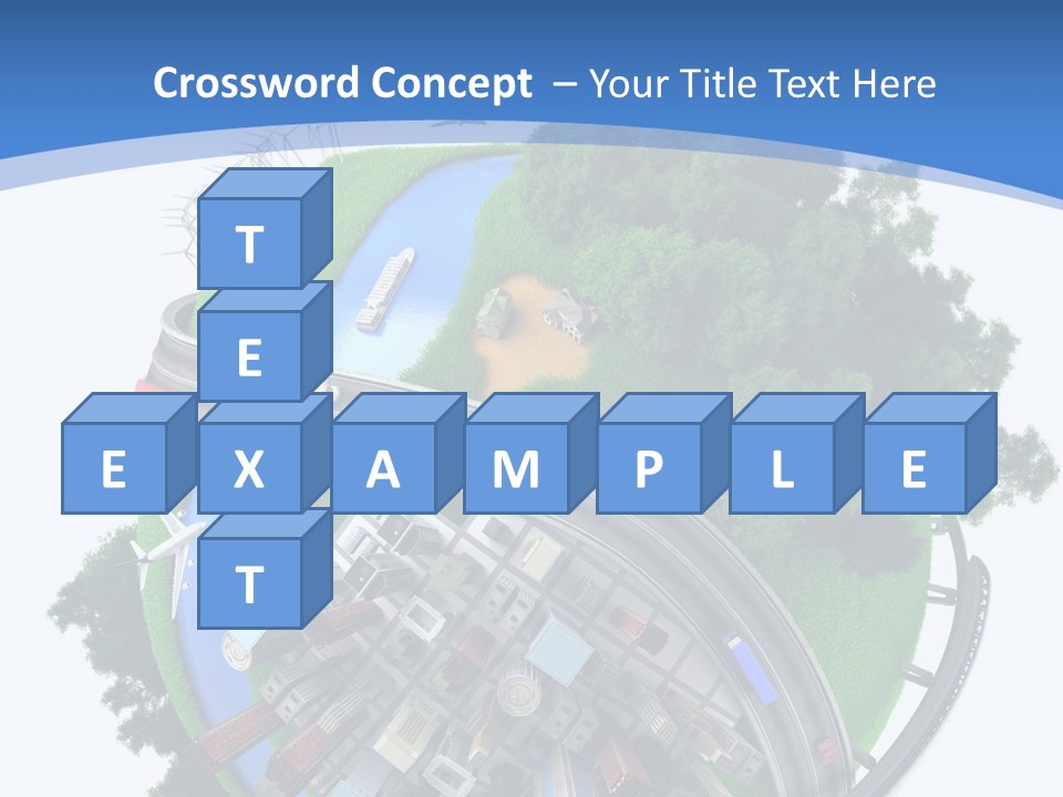 Plane Forest White PowerPoint Template