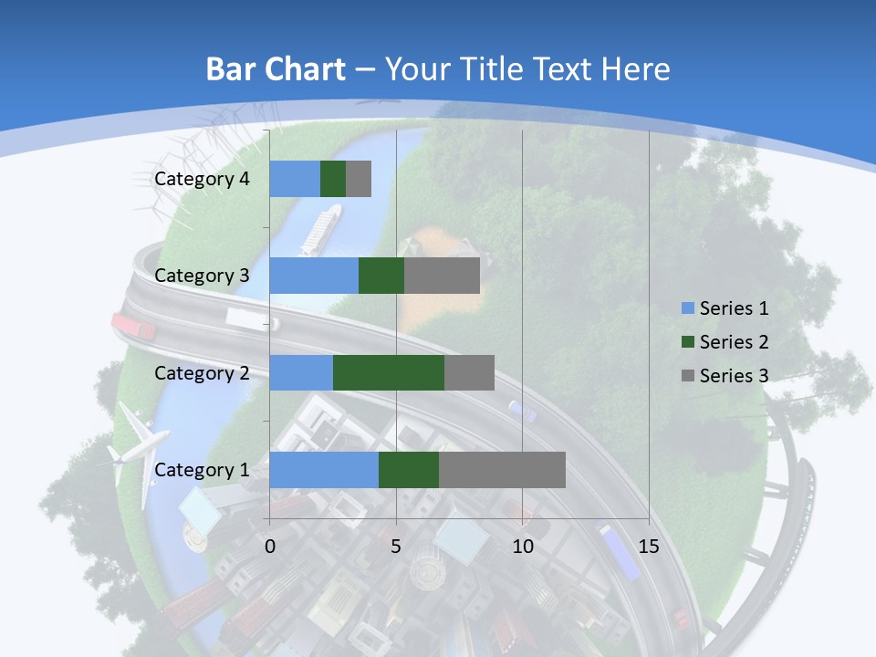 Plane Forest White PowerPoint Template
