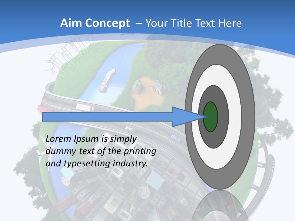 Plane Forest White PowerPoint Template