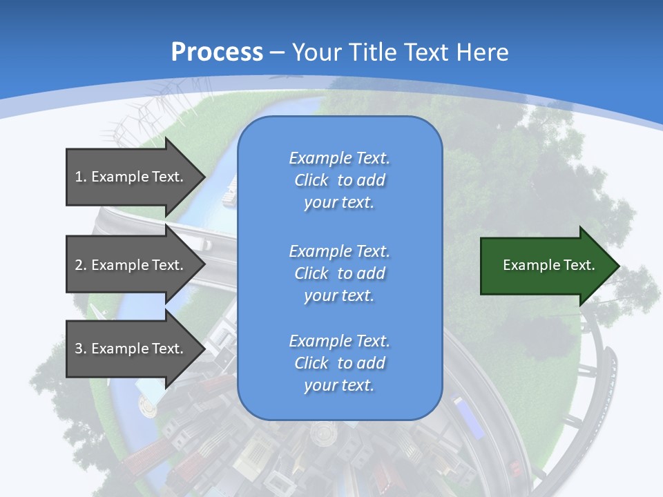Plane Forest White PowerPoint Template