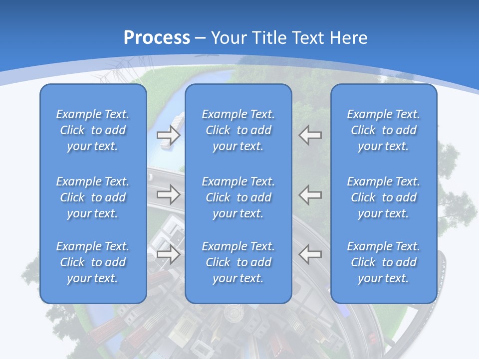 Plane Forest White PowerPoint Template