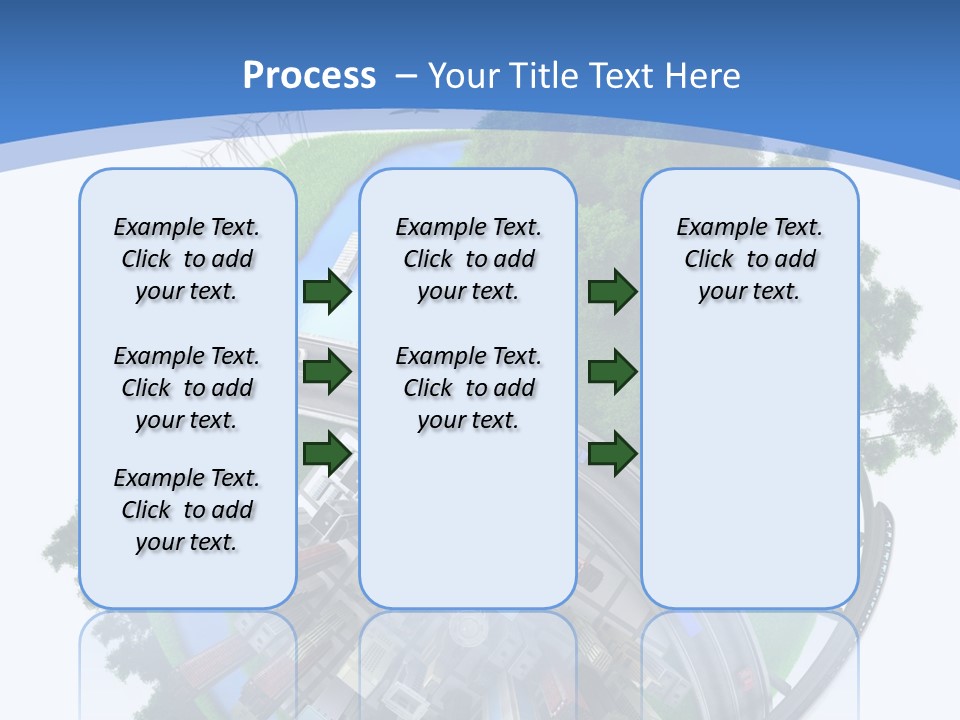 Plane Forest White PowerPoint Template