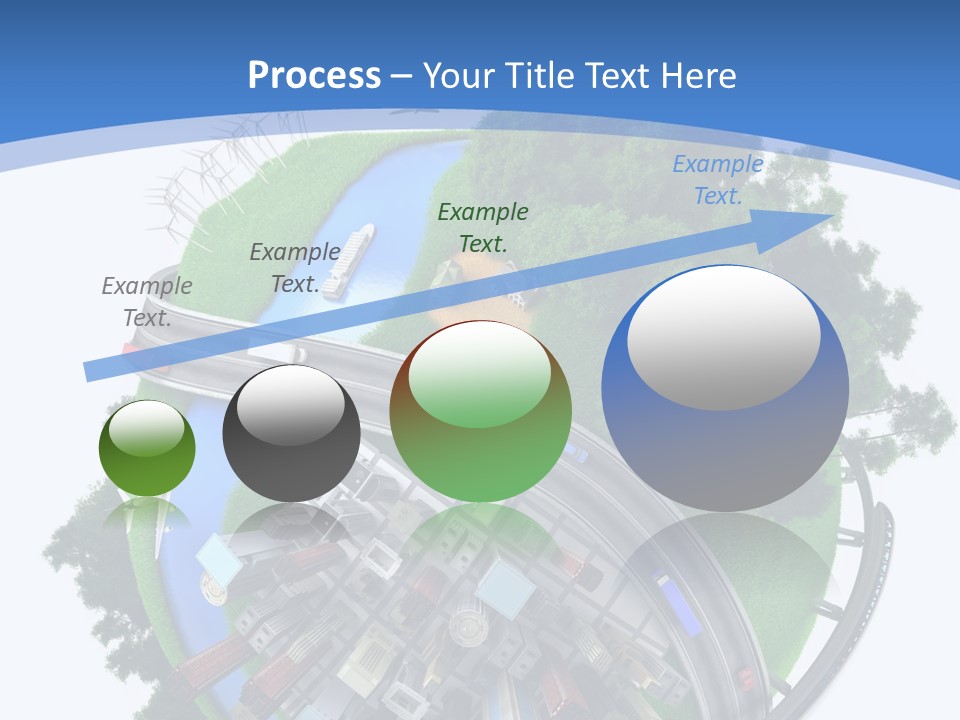Plane Forest White PowerPoint Template