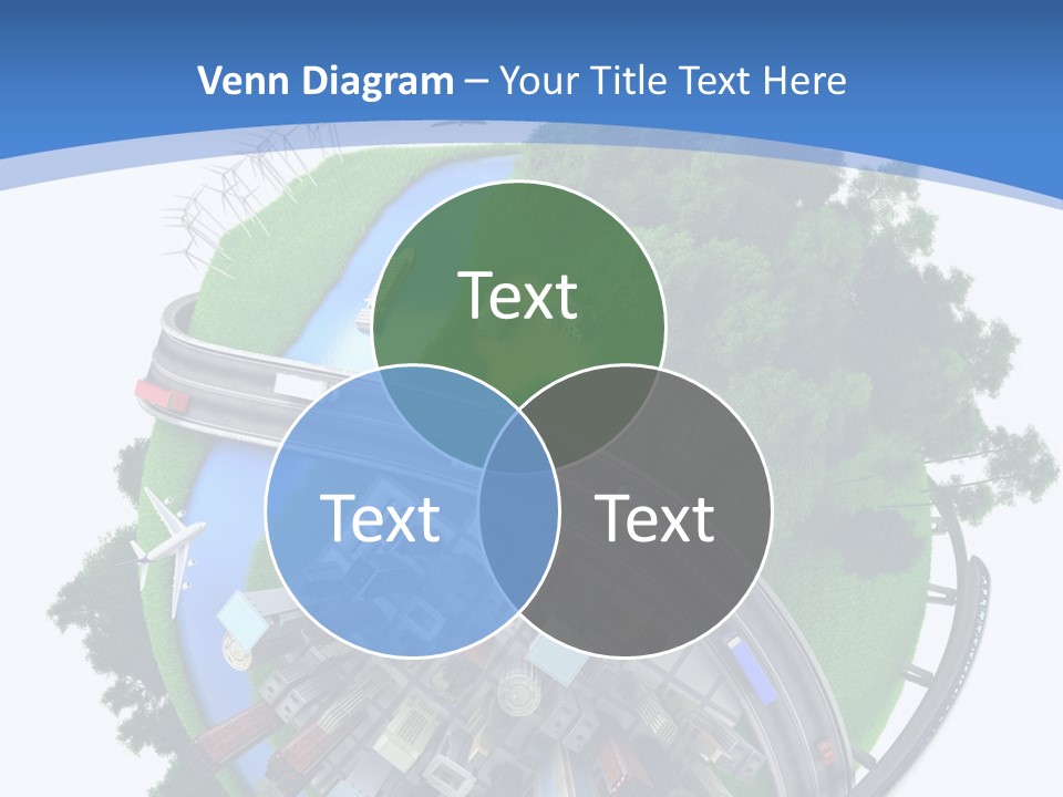 Plane Forest White PowerPoint Template