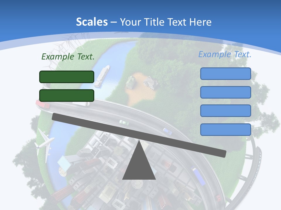 Plane Forest White PowerPoint Template