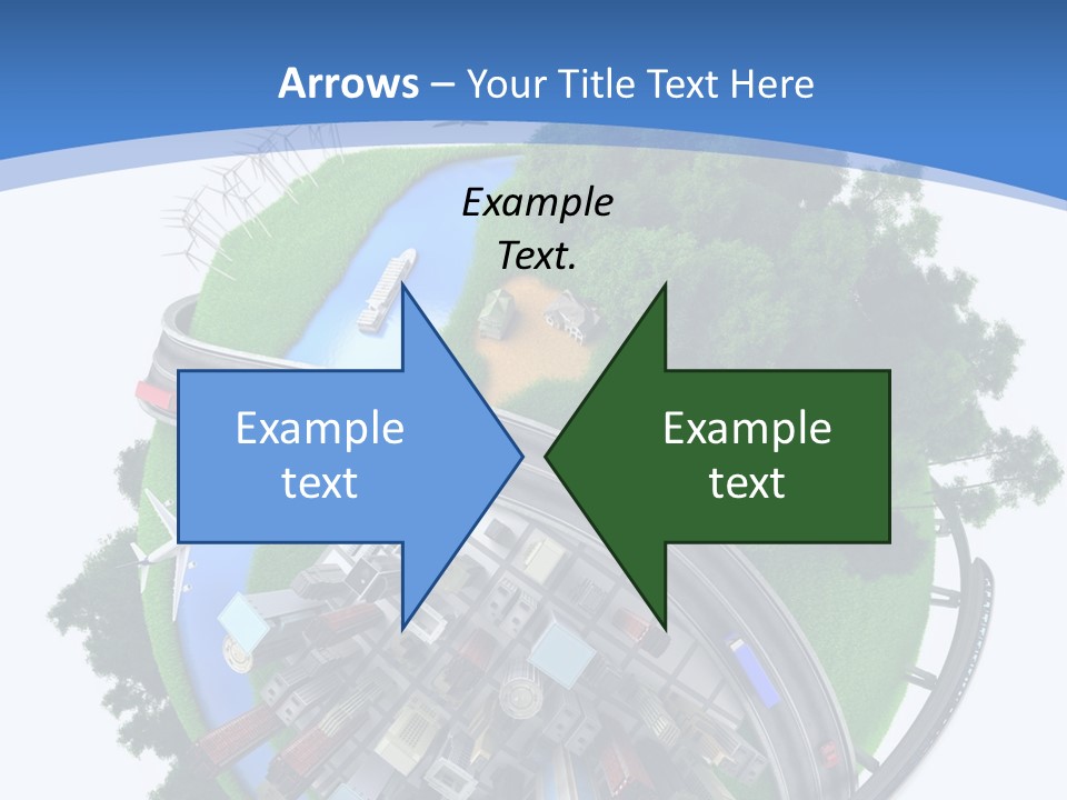 Plane Forest White PowerPoint Template