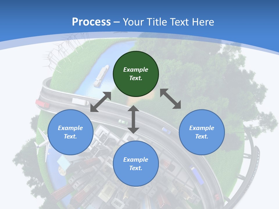 Plane Forest White PowerPoint Template
