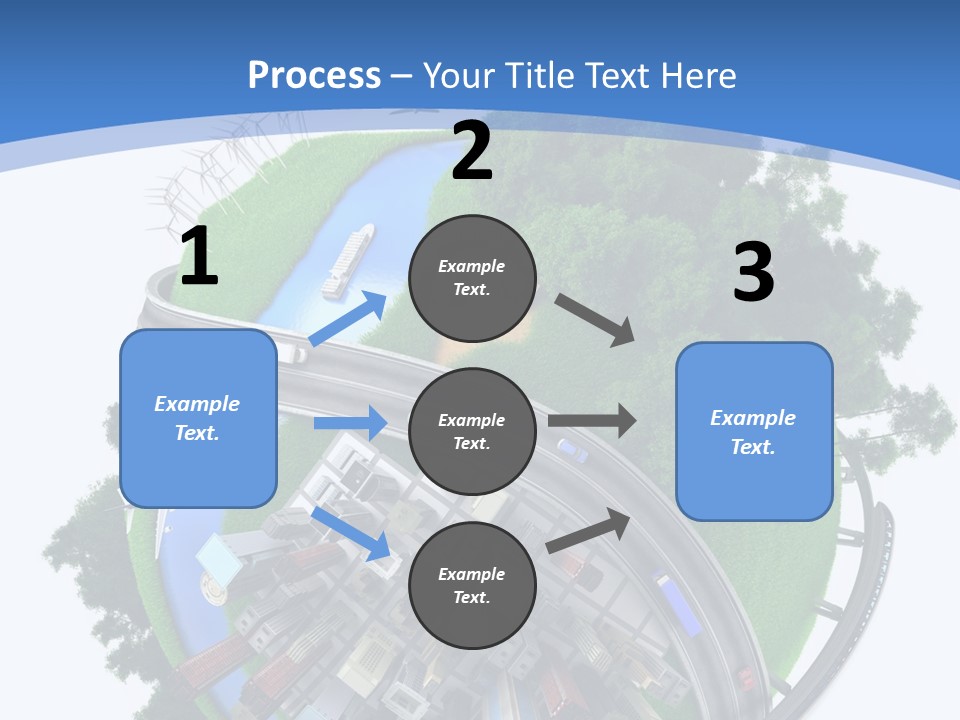 Plane Forest White PowerPoint Template