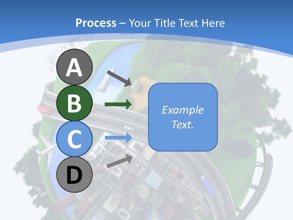 Plane Forest White PowerPoint Template