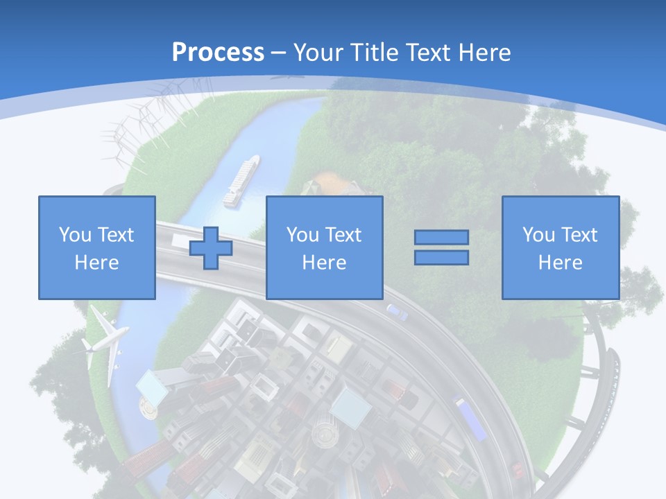 Plane Forest White PowerPoint Template