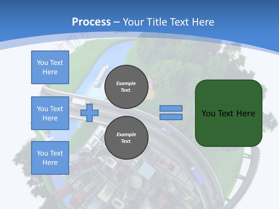 Plane Forest White PowerPoint Template