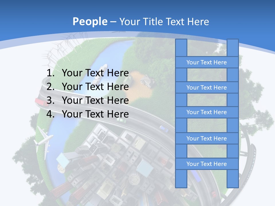 Plane Forest White PowerPoint Template