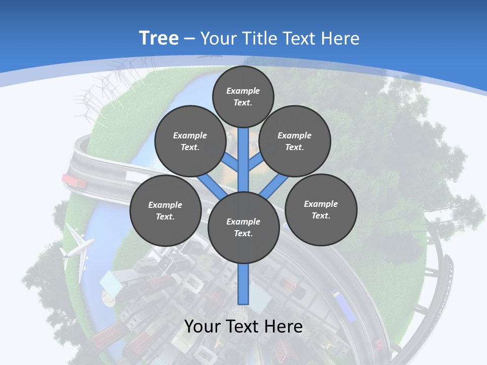 Plane Forest White PowerPoint Template