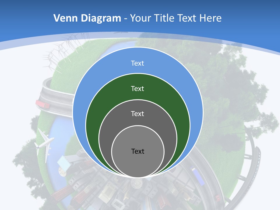 Plane Forest White PowerPoint Template
