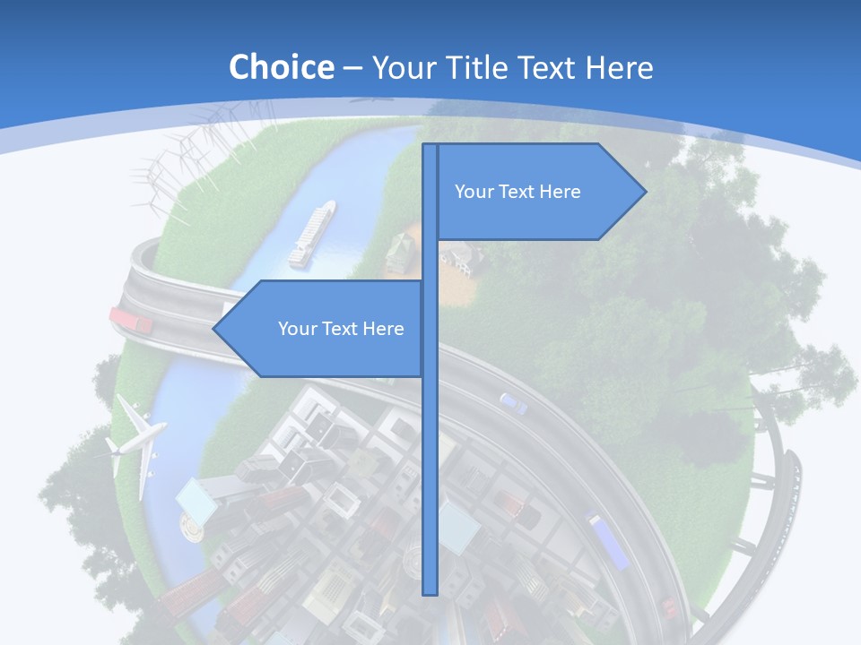 Plane Forest White PowerPoint Template